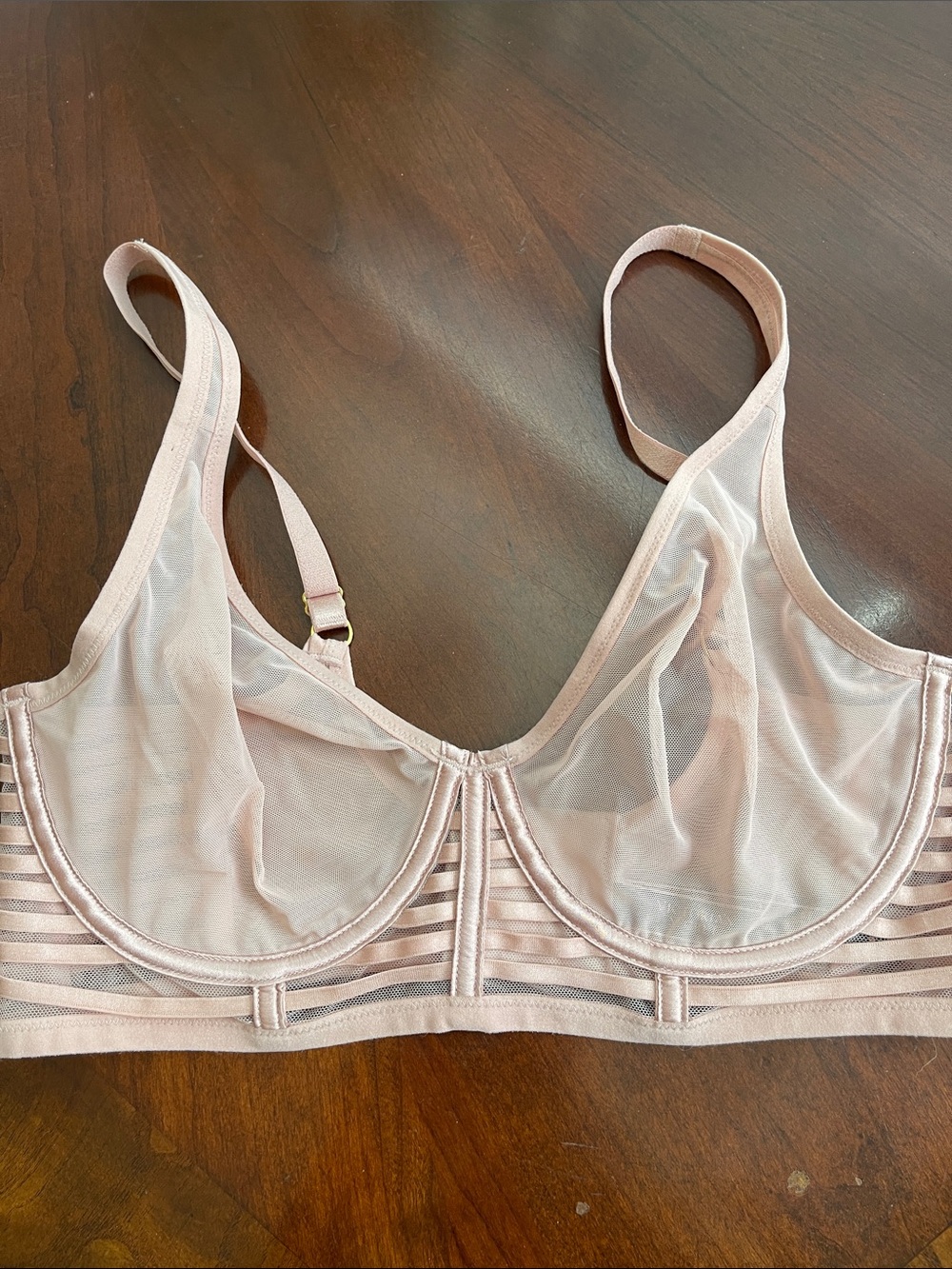 Victoria's Secret Light Blush Sheer Mesh Underwire Bra